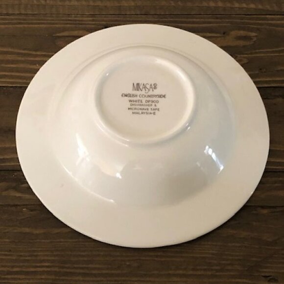 Mikasa English Countryside White Rimmed Fruit Berry Dessert Bowls Set Of 2 - Picture 5 of 6